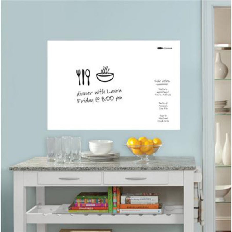 WALLPOPS Wall Pops WPE0446 Large Message Board, White & Off-White, 36x24 Inch - Image 2